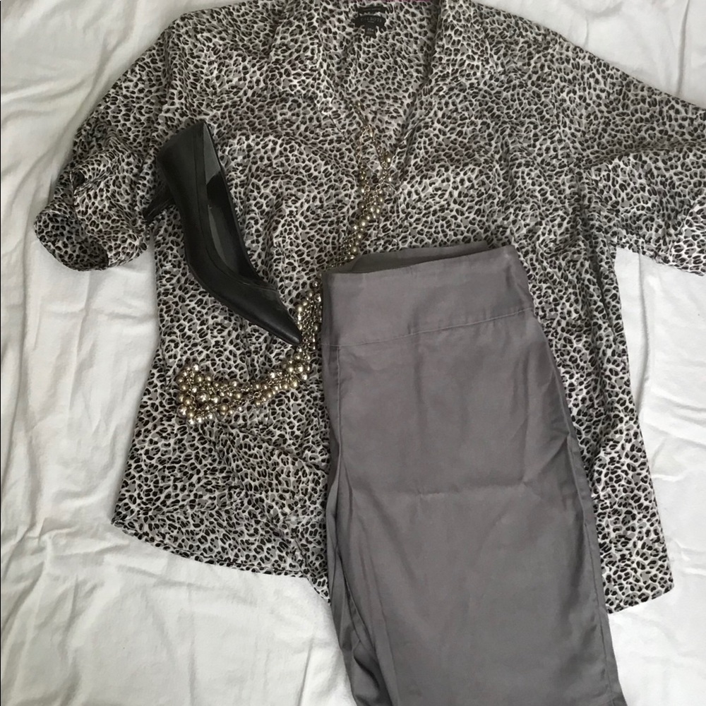 Gray dress shorts